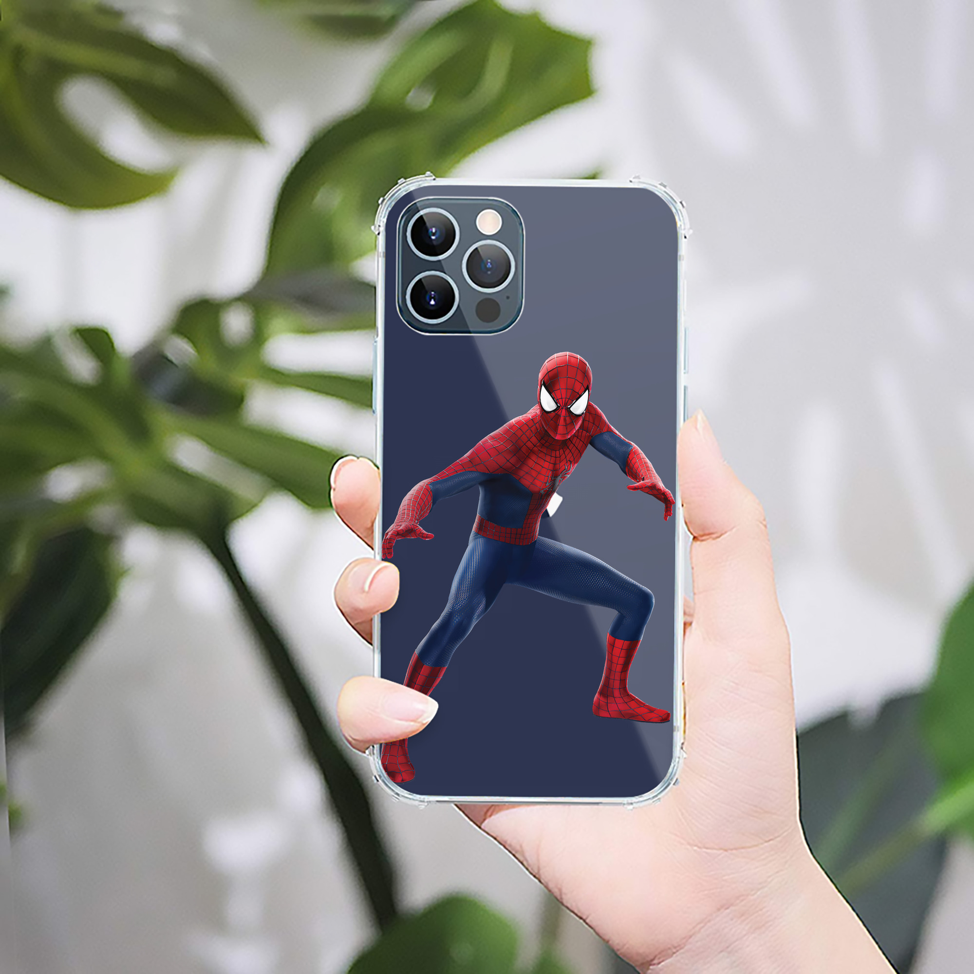 （画像用） Spider Man スパイダーマン 【iPhone 12シリーズ対応】透明スマホケース（クリアソフトケース）